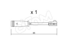 Vystrazny kontakt, opotrebeni oblozeni CIFAM SU.314