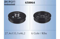 remenice, klikovy hridel AKRON-MALÒ 658064
