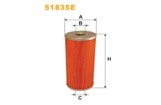 Filtr, pracovní hydraulika WIX FILTERS 51835E