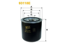 Vysoušecí patrona vzduchu, pneumatický systém WIX FILTERS 93118E