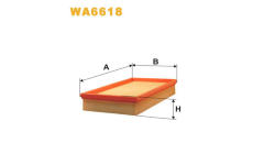Vzduchový filtr WIX FILTERS WA6618