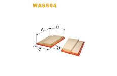 Vzduchový filtr WIX FILTERS WA9504