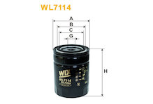 Filtr, pracovní hydraulika WIX FILTERS WL7114