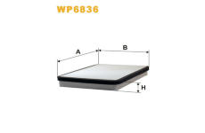 Filtr, vzduch v interiéru WIX FILTERS WP6836