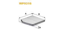 Filtr, vzduch v interiéru WIX FILTERS WP9316