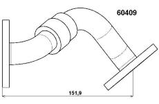 Potrubie AGR-ventilu BorgWarner 60409D