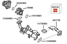 Spätné vedenie výfukových plynov BorgWarner 7900385