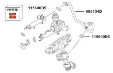 Spätné vedenie výfukových plynov BorgWarner 7900470