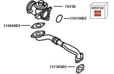 Spätné vedenie výfukových plynov BorgWarner 7900384