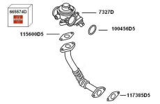 Spätné vedenie výfukových plynov BorgWarner 7900405