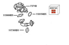 Spätné vedenie výfukových plynov BorgWarner 7900417