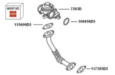 Spätné vedenie výfukových plynov BorgWarner 7900415