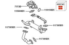 Spätné vedenie výfukových plynov BorgWarner 7900399