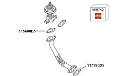 Spätné vedenie výfukových plynov BorgWarner 7900423