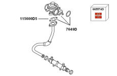 Spätné vedenie výfukových plynov BorgWarner 7900424