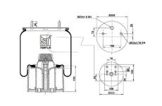 vlnovec pérování kompletní ST-TEMPLIN včetně plastového zvonu BPW 30