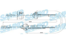 Tažné lanko, ovládání spojky SAMKO C0025C