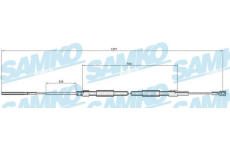 Tažné lanko, parkovací brzda SAMKO C0084B
