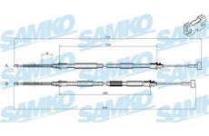 Tažné lanko, parkovací brzda SAMKO C0235B