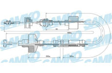Tažné lanko, ovládání spojky SAMKO C0309C