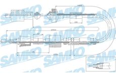 Tažné lanko, ovládání spojky SAMKO C0470C