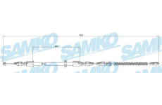 Tažné lanko, parkovací brzda SAMKO C0545B