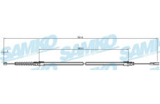 Tazne lanko, parkovaci brzda SAMKO C0915B