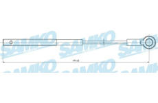 Tažné lanko, parkovací brzda SAMKO C1101B