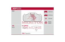 Sada brzdových destiček, kotoučová brzda MERITOR MDP5131