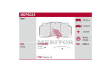 Sada brzdových destiček, kotoučová brzda MERITOR MDP5083