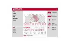 Sada brzdových destiček, kotoučová brzda MERITOR MDP9000