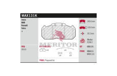Sada brzdových destiček, kotoučová brzda MERITOR MAX131K