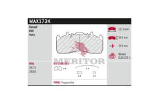 Sada brzdových destiček, kotoučová brzda MERITOR MAX173K
