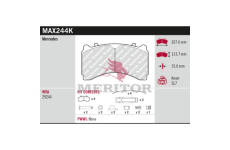 Sada brzdových destiček, kotoučová brzda MERITOR MAX244K