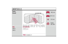 Sada brzdových destiček, kotoučová brzda MERITOR MDP3013