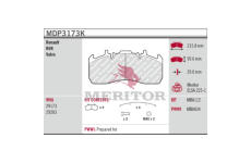 Sada brzdových destiček, kotoučová brzda MERITOR MDP3173K