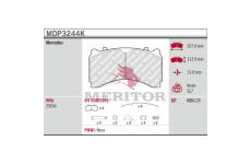 Sada brzdových destiček, kotoučová brzda MERITOR MDP3244K