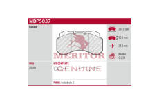 Sada brzdových destiček, kotoučová brzda MERITOR MDP5037