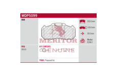 Sada brzdových destiček, kotoučová brzda MERITOR MDP5099