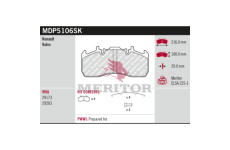 Sada brzdových destiček, kotoučová brzda MERITOR MDP5106SK