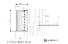 Olejovy filtr, manualni prevodovka BLUE PRINT ADBP210215