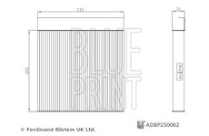 Filtr, vzduch v interiéru BLUE PRINT ADBP250062