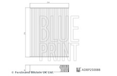 Filtr, vzduch v interiéru BLUE PRINT ADBP250088