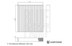 Filtr, vzduch v interiéru BLUE PRINT ADBP250098