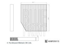 Filtr, vzduch v interiéru BLUE PRINT ADBP250115