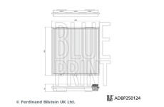 Filter vnútorného priestoru BLUE PRINT ADBP250124