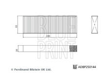 Sada filtrů, vzduch vnitřní BLUE PRINT ADBP250144