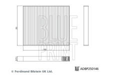 Filtr, vzduch v interiéru BLUE PRINT ADBP250146