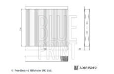 Filter vnútorného priestoru BLUE PRINT ADBP250151