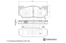 Sada brzdových destiček, kotoučová brzda BLUE PRINT ADBP420033